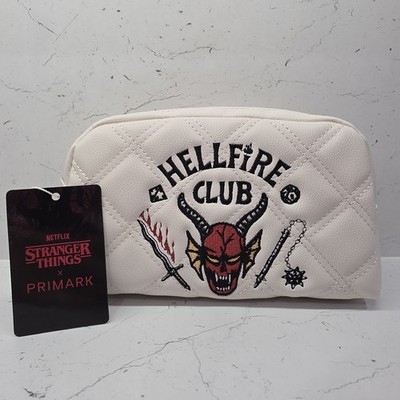 Stranger Things Hellfire Club Logo Embroidered Make Up Wash Bag Primark BNWT