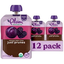 Plum Organics Stage 1 Organic Baby Food, Prune 3.5 Ounce Pack of 12 , Multi