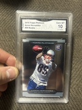2010 Topps Platinum Aaron Hernandez #69 Rookie RC GMA Gem MINT