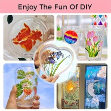 Stained-Glass-Style Comprehensive Convenient 12-Color Stained Glass Painting Kit