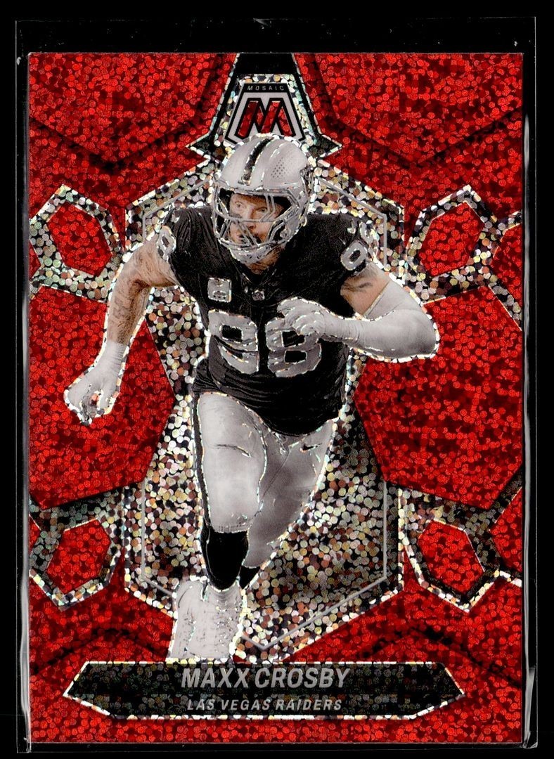 2024 MOSAIC RED SPARKLE 118 Maxx Crosby Las Vegas Raiders
