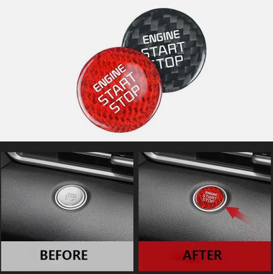Echte Carbon Fiber Motor Start Stop Druckknopfabdeckung für Hyundai Elantra N