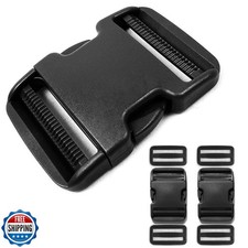 Side Release Buckle for 2'' Belt, 2 pcs Heavy Duty Plastic Buckle
