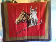 D  Este Silk Horses Scarf From Italy 34"