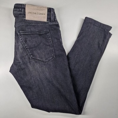Jacob Cohen Men's W30 L28 Chris Luxury Denim Jeans Black Wash Slim