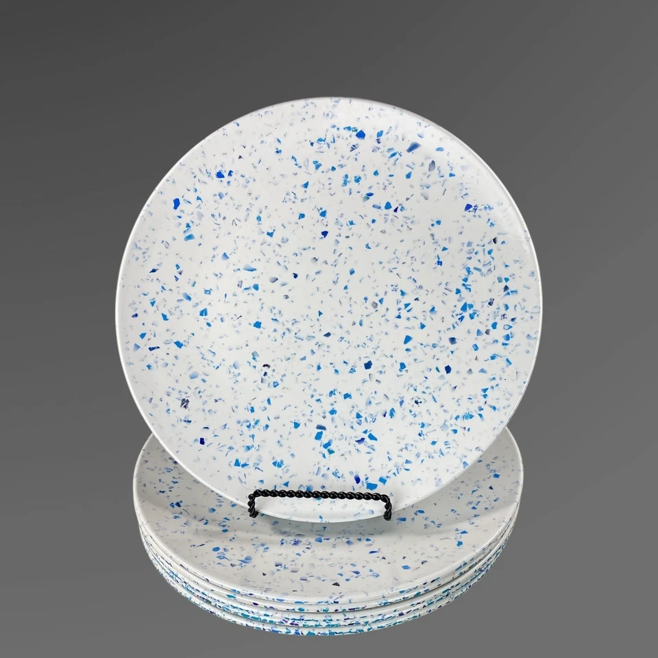 Zak! Juego de vajilla confeti de melamina Designs - Salpicaduras azules 20 piezas Foto 3 de 4