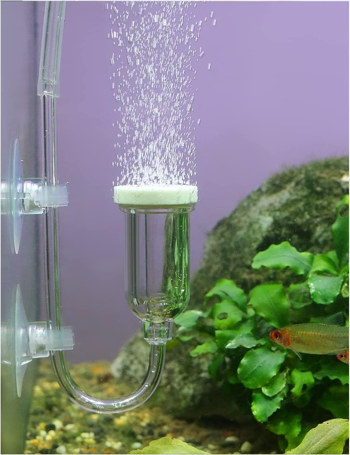 boxtech Aquarium Nano Air Stone, Fish Tank Ultra Silent Nano Bubble Stone for O