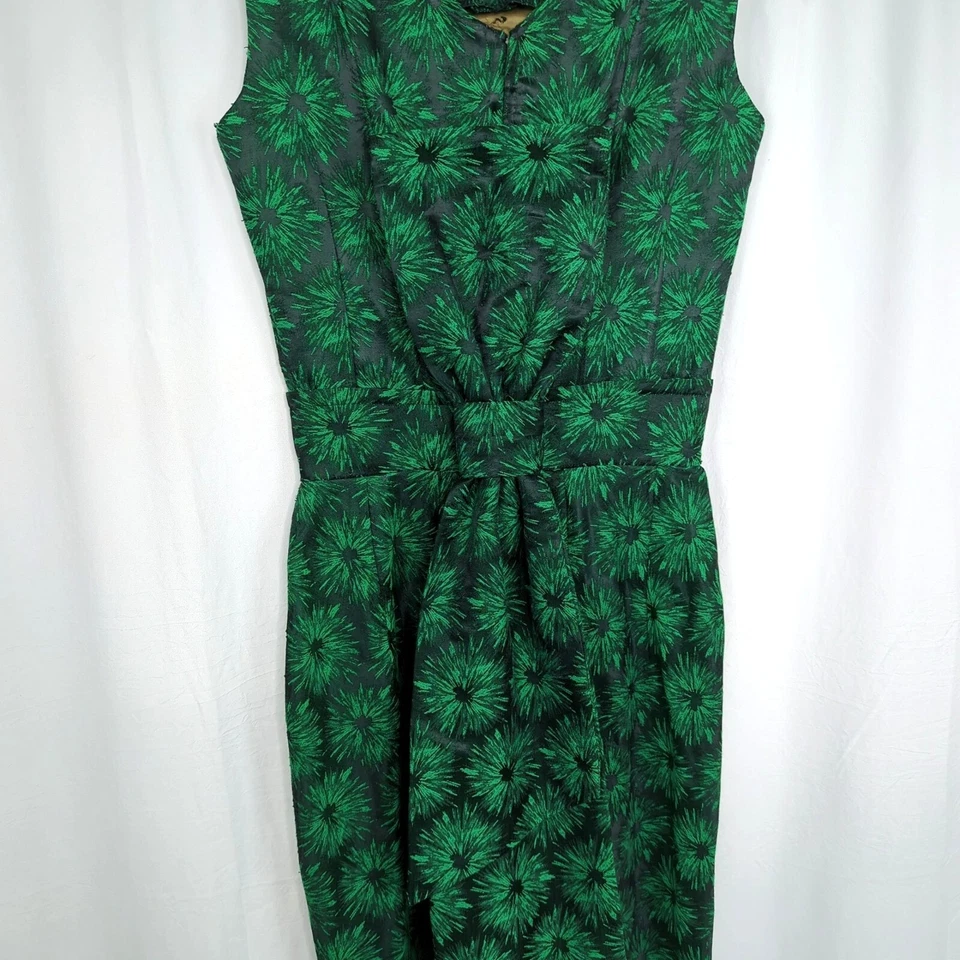 Vintage Suzy Perette Brocade Dress X Small Green - Изображение 3 из 4