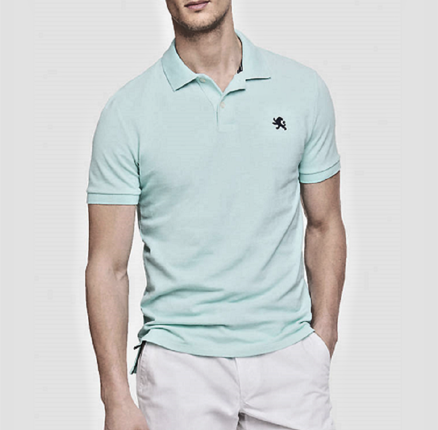 NWT【 XL 】Express Men's FITTED Small Lion Logo Pique Polo Shirt