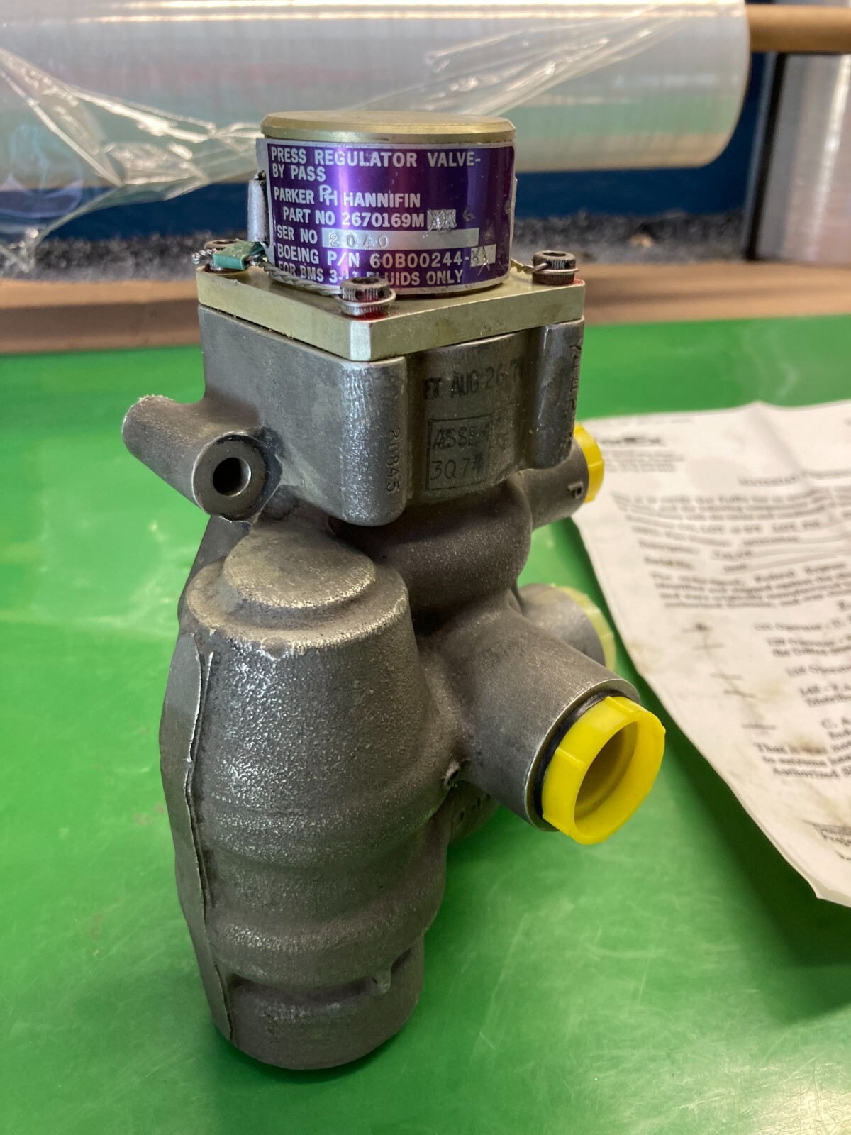 PARKER HANNIFIN 2670169M6 REGULATOR VALVE B747 *SV* 1998 TAG | eBay