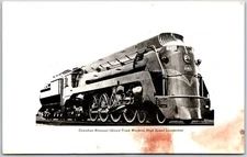 Canadian National Grand Trunk Western High Speed Train Locomotive Postcard