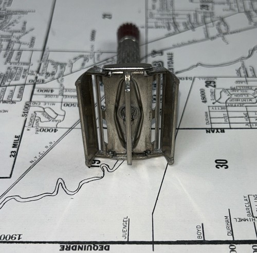 Vintage 1959 E2 Gillette Red Tip Super Speed Sicherheitsrasierer - Bild 8 von 13