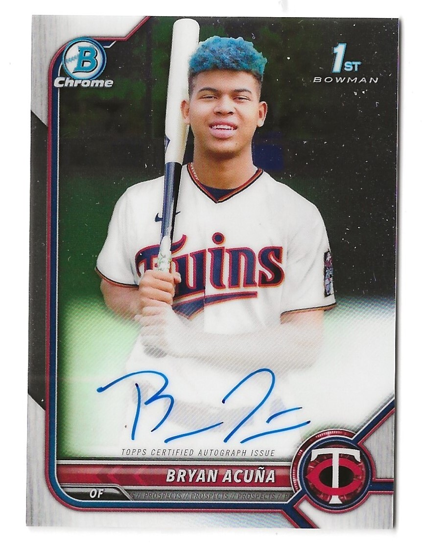 2022 Bowman #CPA-BA Bryan Acuna Chrome Prospect Autographs