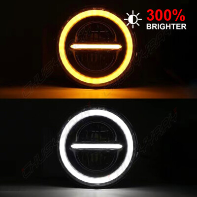 #ad #ad Pair 7quot; inch Round LED Headlight Hi Lo Beam Bulbs H4 For Mazda RX 7 1980 1985 $69.99