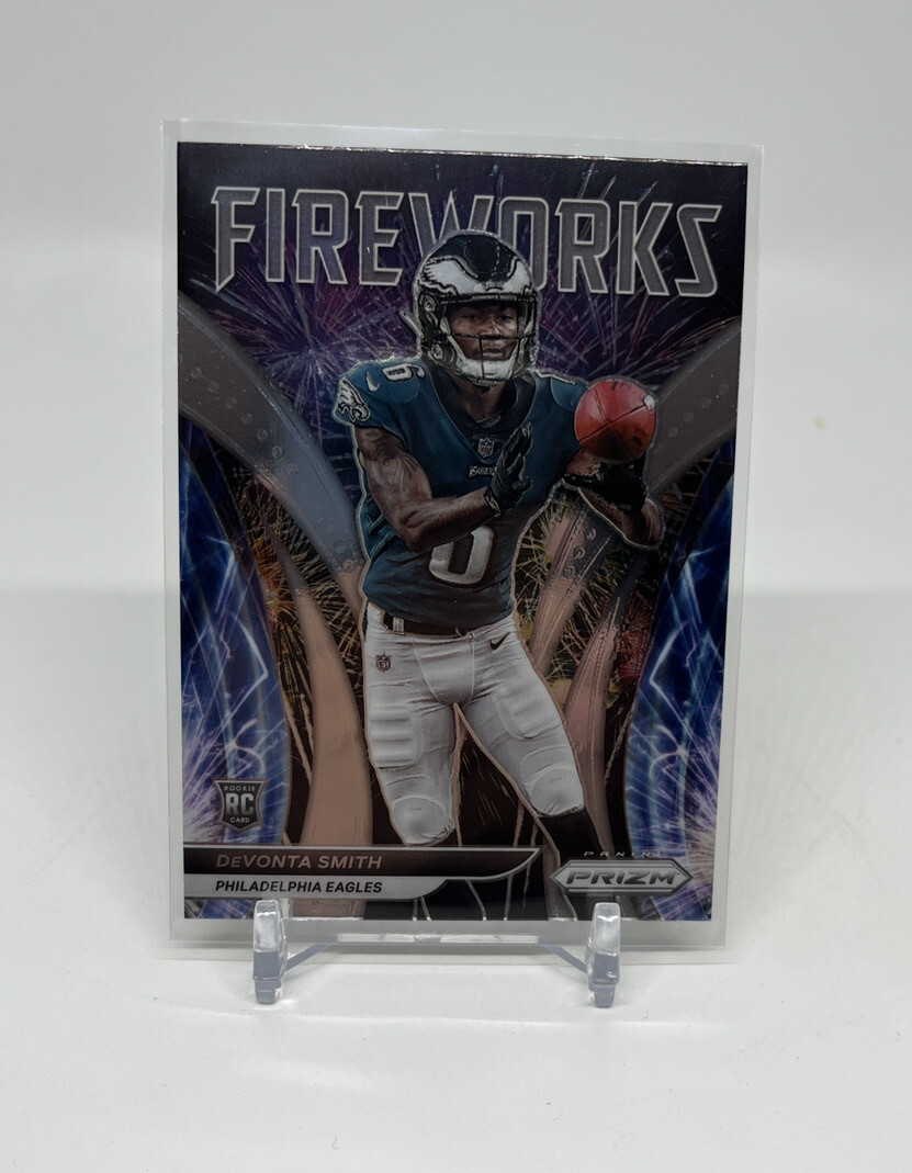 2021 Panini Prizm DeVonta Smith Fireworks RC #F-12