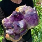 15.4LB Natural Amethyst geode quartz cluster crystal specimen Healing — photo 1