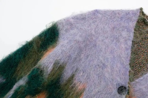 Frühling Mohair Strickjacke Damen locker Langarm Einreiher Strick - Bild 10 von 18