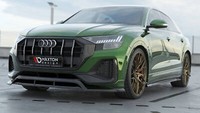 Front Ansatz FüR Audi Q8 Mk1 Facelift Schwarz Glanz Spoilerlippe Schwert