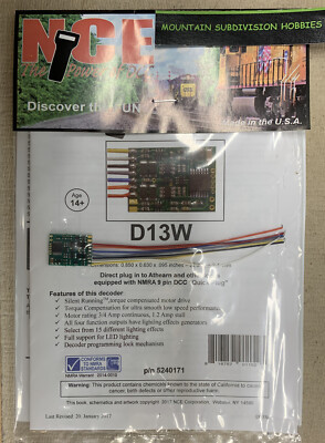 NCE 171 D13W DCC Decoder HO 4 function wire /was NCE 100 D13SR | $5 Offer