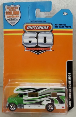 (E)Matchbox 60th Anniversary MBX Motorhome 2008 Green Black &amp; White 1:64