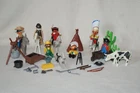 Vintage Playmobil Add-On Indian/Cowboy 30+ Pc. Play Set - Used/VG