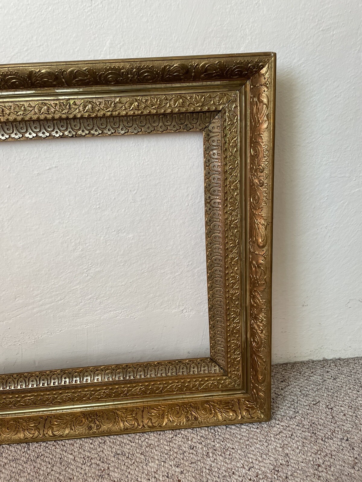 Antique Gilt Gold Gesso Ornate Painting Picture Frame 38” x 29” eBay