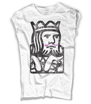 Women's King Poker King of Playing Cards Texas Hold'em White T-Shirt