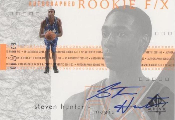 Steven Hunter Racing 2001-02 SP Authentic - Autographed Rookie F/X Steven Hunter #132 /700 ...