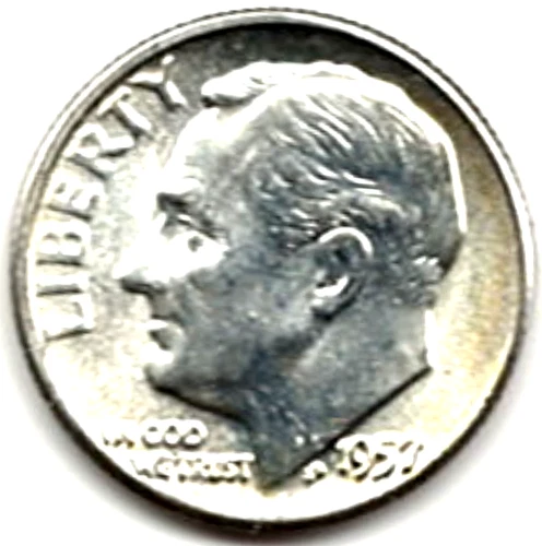 1957 Roosevelt dime in brilliant uncirculated condition ~ see the scan. stk r-50
