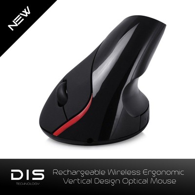 Rechargeable Wireless Ergonomic Vertical 5D Optical Mouse for Laptop PC ...