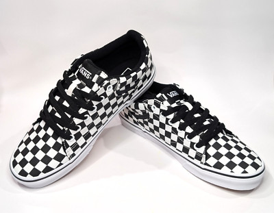 Vans Seldan Checkerboard Black/White Men's Canvas Sneakers - Size 9 NWOB