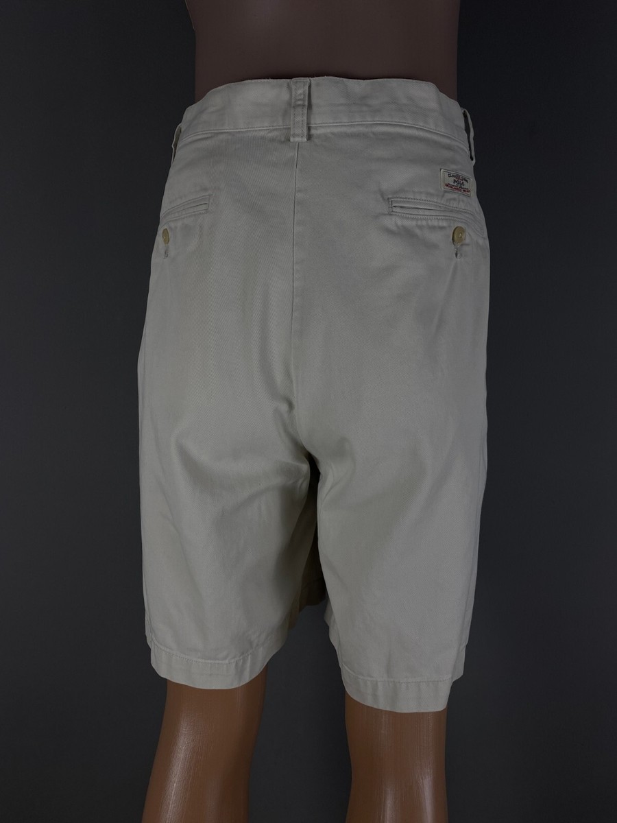 Polo Ralph Lauren Shorts Mens 33 Beige Tyler Pleated Classic
