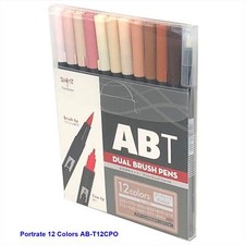 TOMBOW ABT Dual Brush Pens Blendable 2 tips Portrait Colors 12pcs-Set AB-T12CPO