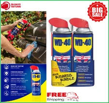 WD-40 Multi-Use Product 14.4 Oz Smart Straw Spray Stop Lubricant Moving [2-Pack]