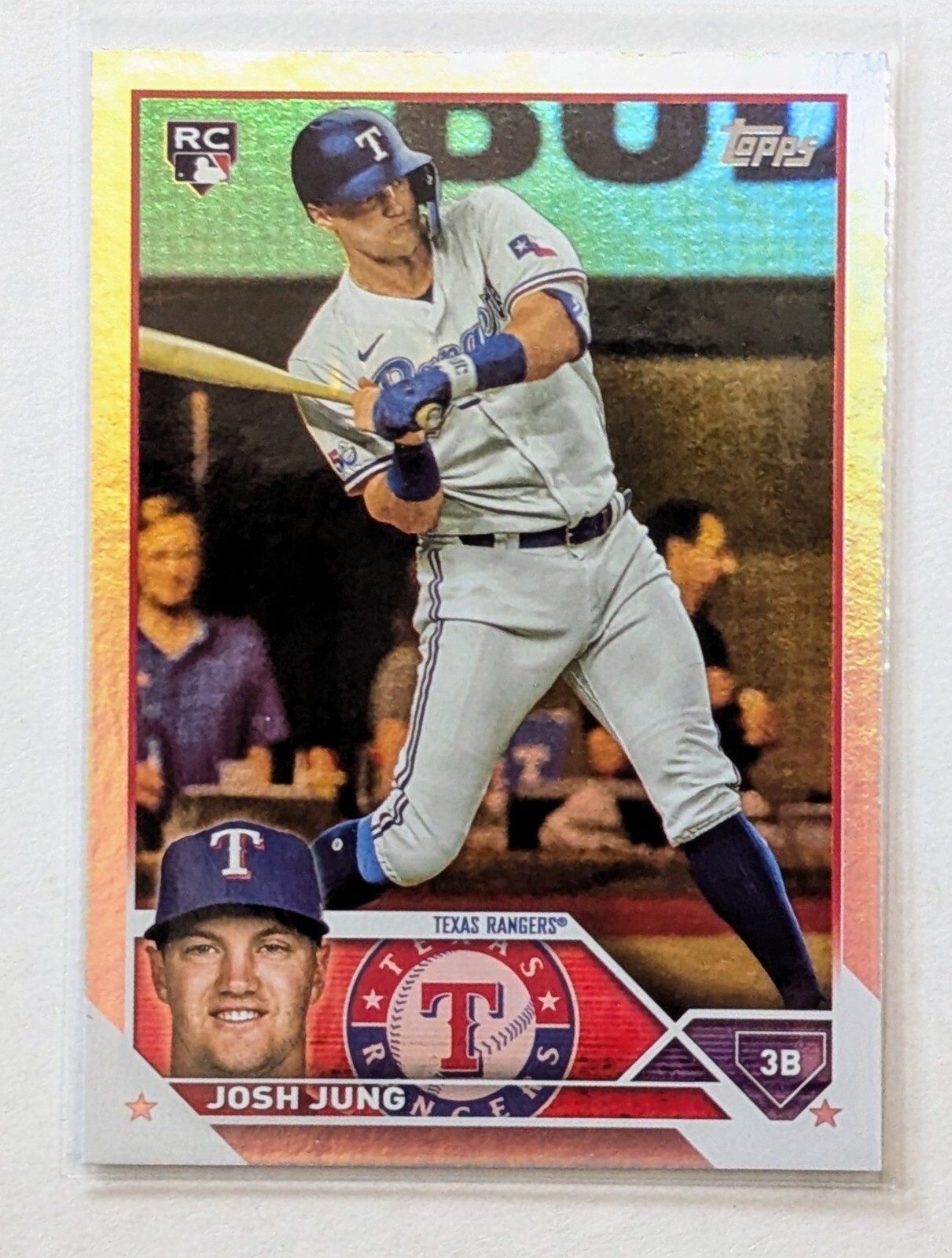 2023 Topps Series 2 Josh Jung Rainbow Foil RC #529 Texas Rangers