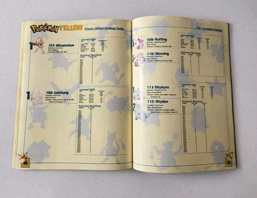 Pokemon Yellow Version Prima Strategy Guide *POSTED STILL ATTATCHED* - Picture 7 of 7