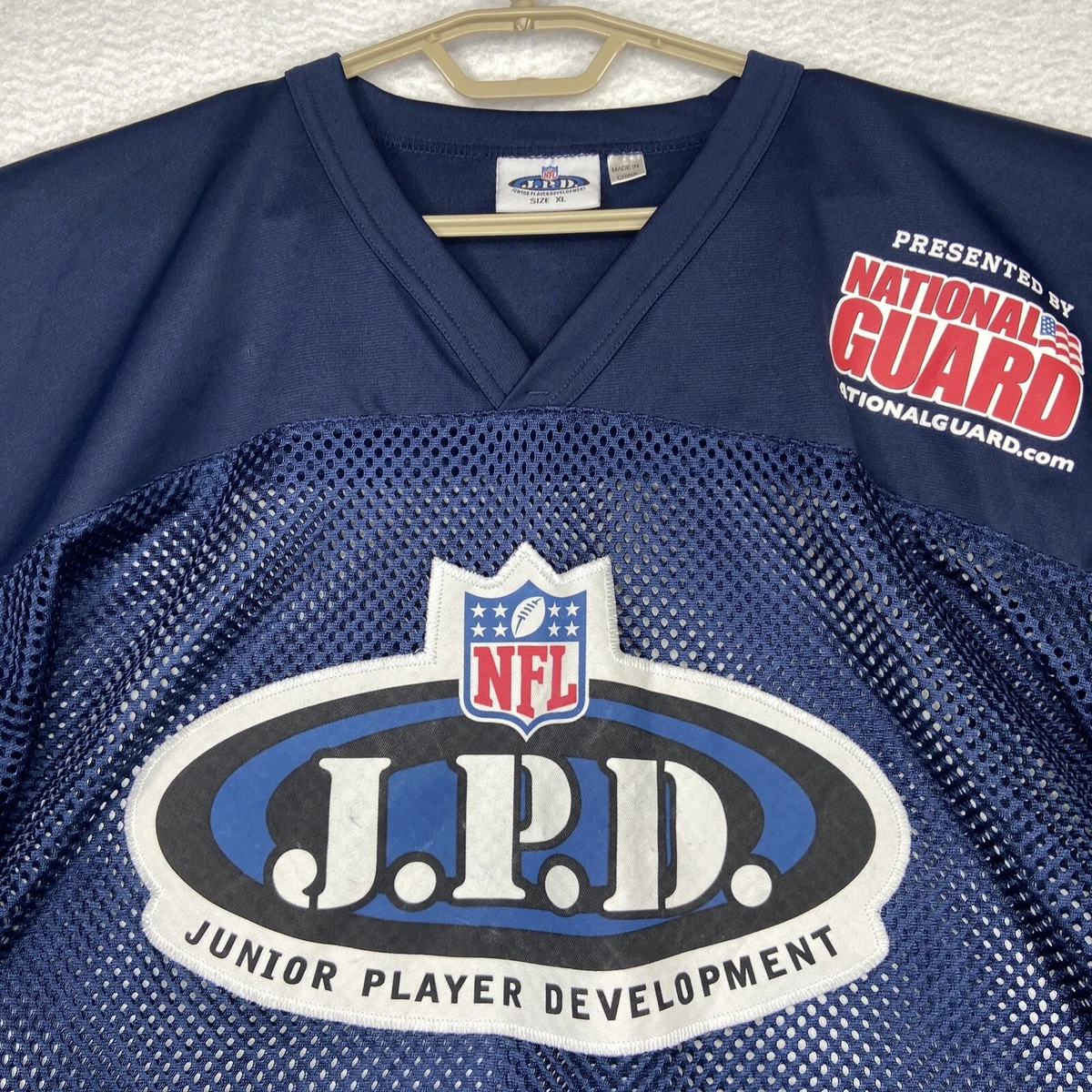 NFL Football JPD Junior Player Development Navy Blue Jersey Mesh Youth XL Shirt