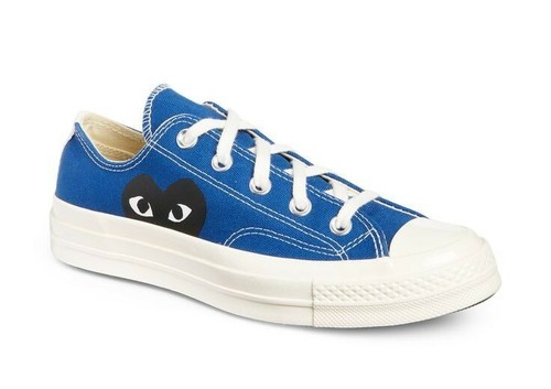 converse with heart blue