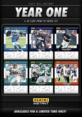 2021 Panini Instant Year One NFL 40-Card Rookie Set Manufacturer Box