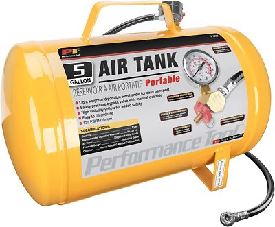 #ad Performance Tool W10005 Hi Viz 5 Gallon Horizontal Portable Air Tank 3.2oz $66.33