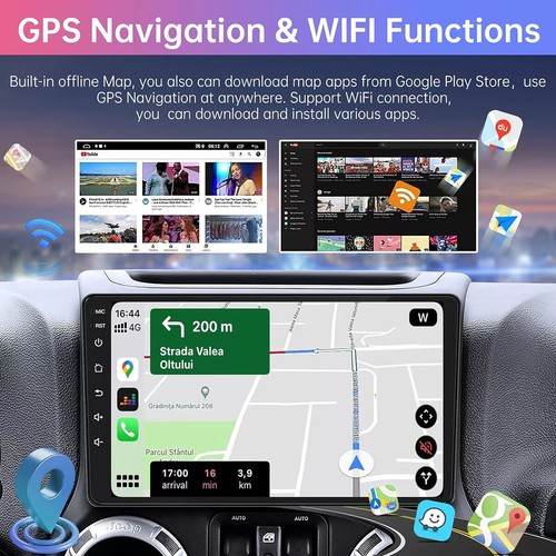 For Jeep Wrangler 2007-2017 10.1" Android 13.0 Car Radio Stereo GPS Navi Carplay - Picture 15 of 19