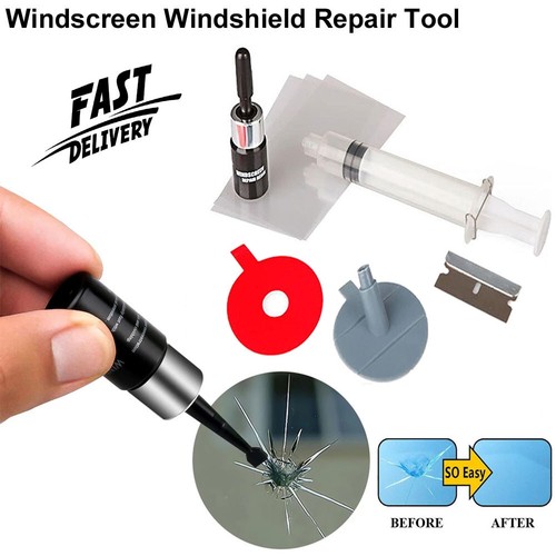 Windshield Repair Kit Fix Glass Chip Crack Car Windscreen Wind Screen