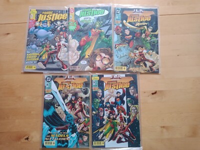 Dino Comic - JLA - Special - Young Justice - 5 Hefte - Heft 1, 6, 7, 8 und 9