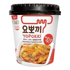 Image of Yopokki tteokbokki Korean Rice Cake Sweet & Spicy Topokki Cup 140g (Pack of 6)