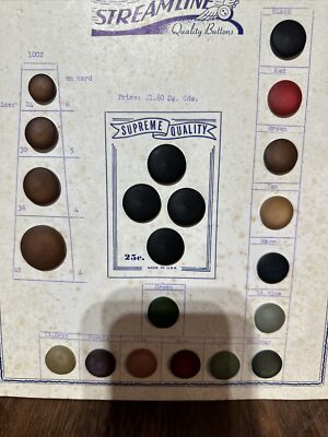 Vintage Streamline Coat Buttons Salesman Sample Flat Iridescent Large ...