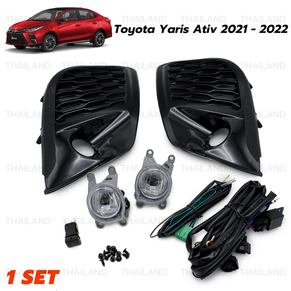 For Toyota Yaris Ativ Sedan 2021 '22 Set Kit LED Fog Lamps Spot Lights Foto 4 de 4