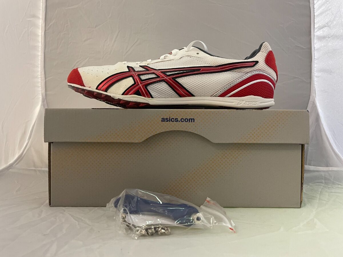 ASICS Men's Japan Thunder 3 Distance Spike 2010 White/Red ASICS Men's Japan Thunder 3 Distance Spike 2010 White/Red