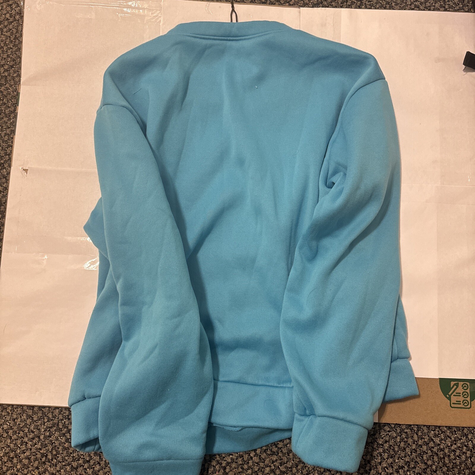 Women's Solid Light Blue Sweater (Large) - image 4