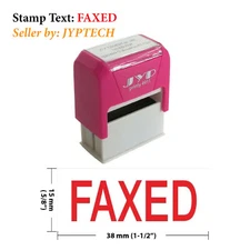 Faxed-JYP 4911R Self Inking Rubber Stamp-5/8” x 1-/2” (15 x 38 mm)