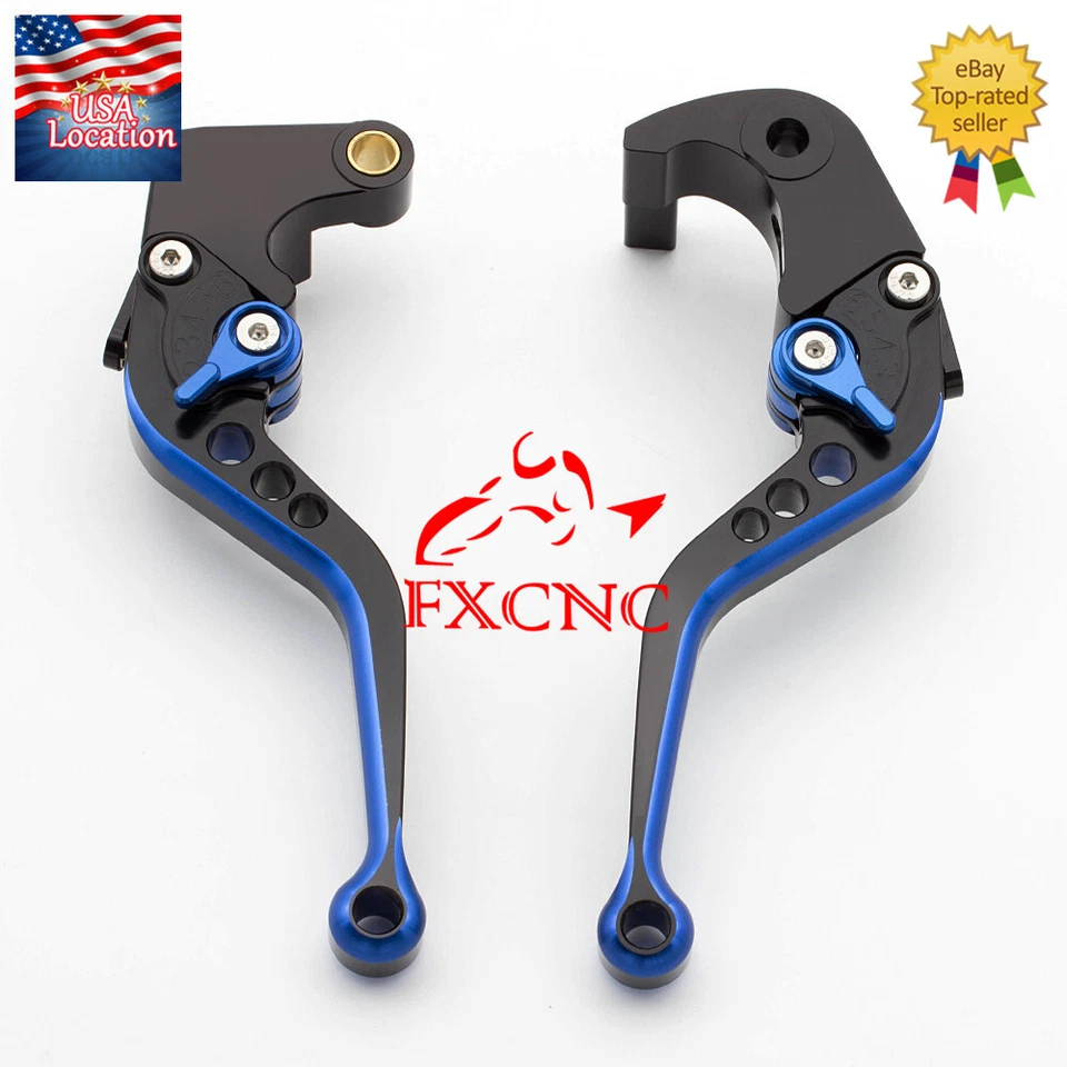 Palancas de embrague de freno cortas CNC para Yamaha XT350 1985-1995 XTZ125 2014-2018 EE. UU. Foto 2 de 4